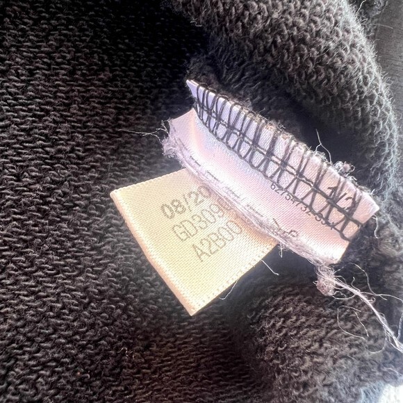 Adidas Hoodie Womens S R.y.v Cropped Sweatshirt Black Logo 3 Stripes Athletic - Picture 7 of 9